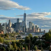 Photo of the Manhattan skyline from Pier 57