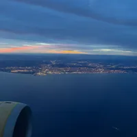 Photo of Barcelona taken from an airplane