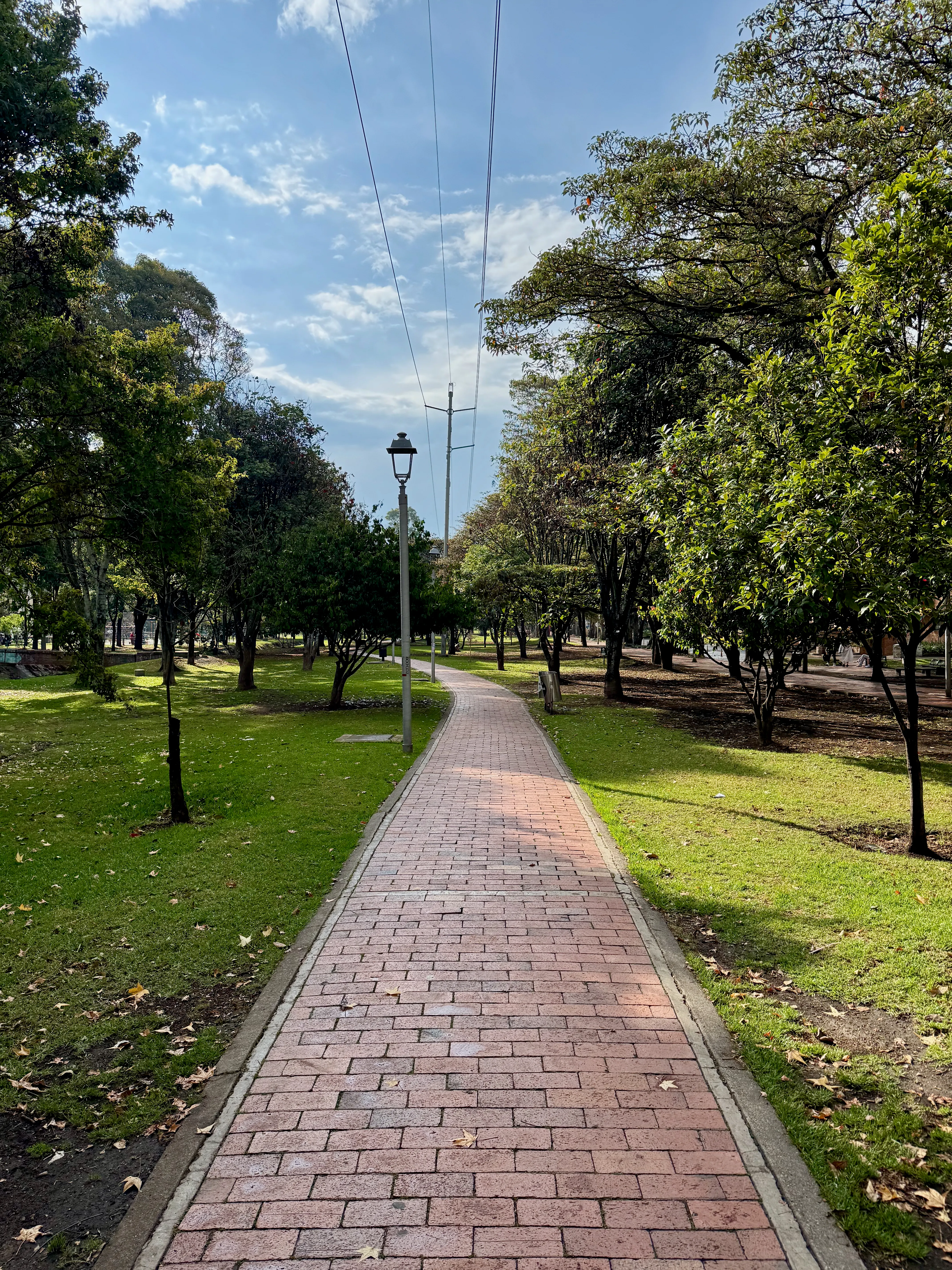 Photo of red bricks in park in Bogota