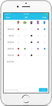 Split app screenshot